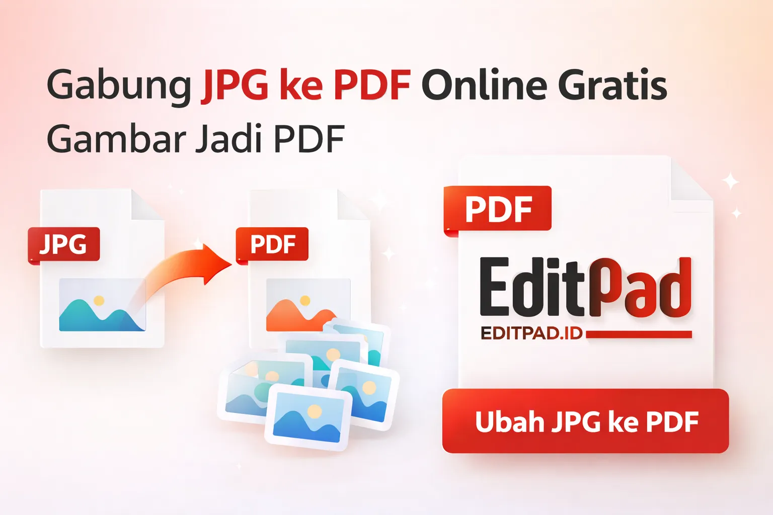 Gabung JPG ke PDF Online Gratis, Gambar Jadi PDF | Editpad